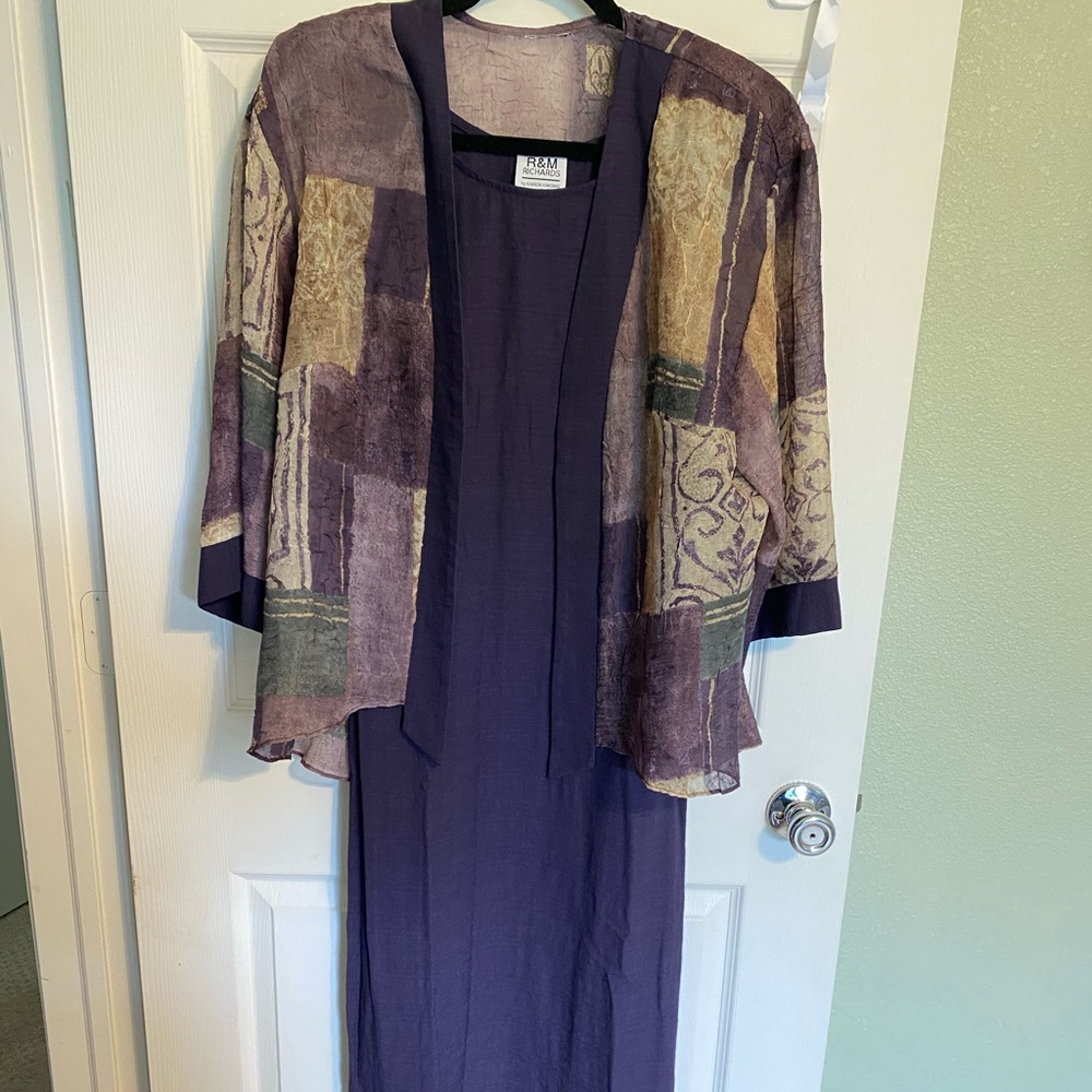 Purple Sleeveless Dress w/ Jacket